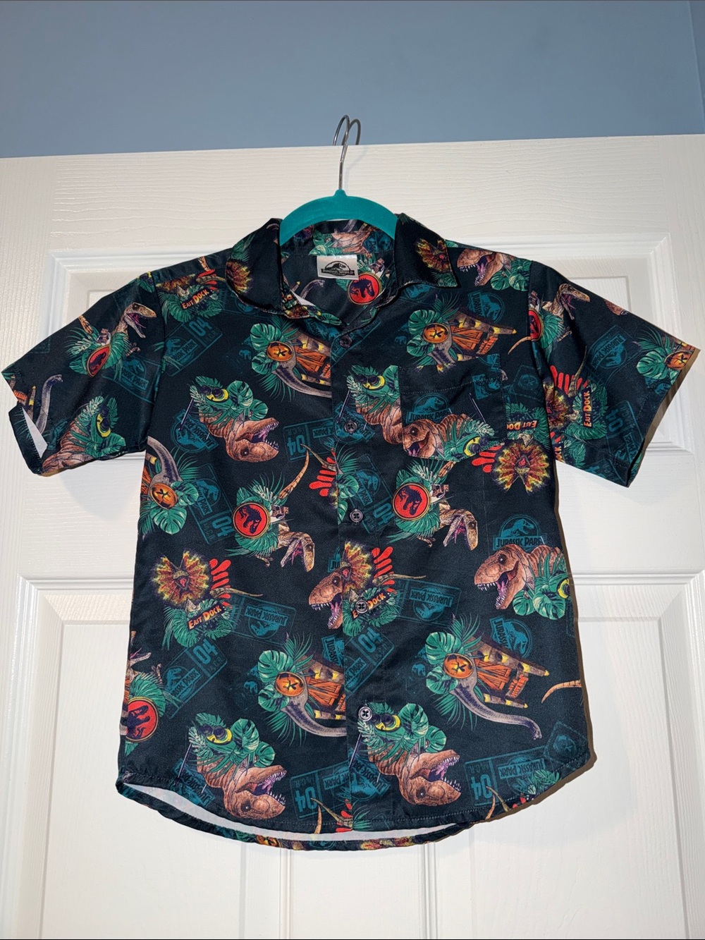 Kids Jurassic World Tropical Print Shirt